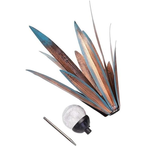 2pcs Tequila Rustic Sculpture Metal Agave Plant Home Decor Rustic Hand Painted - Picture 5 of 6